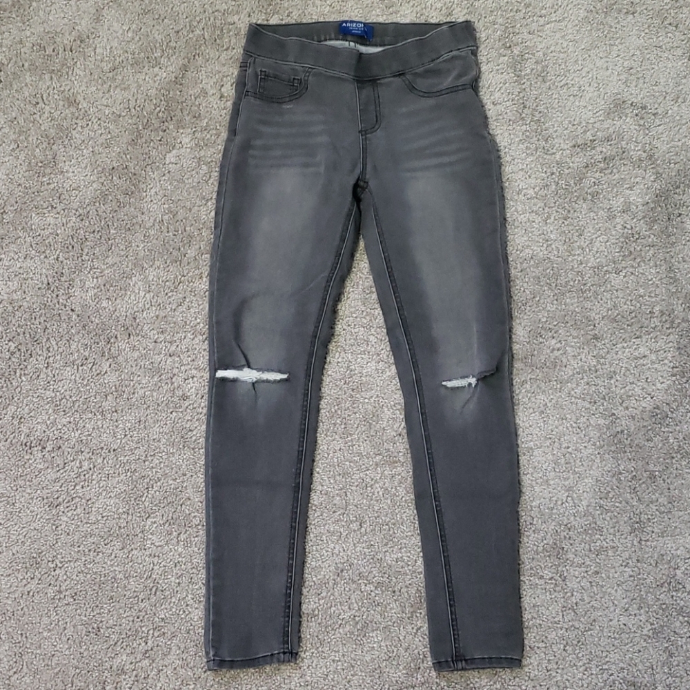 Girl's Distressed Soft Denim Jegging